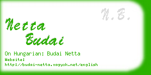 netta budai business card